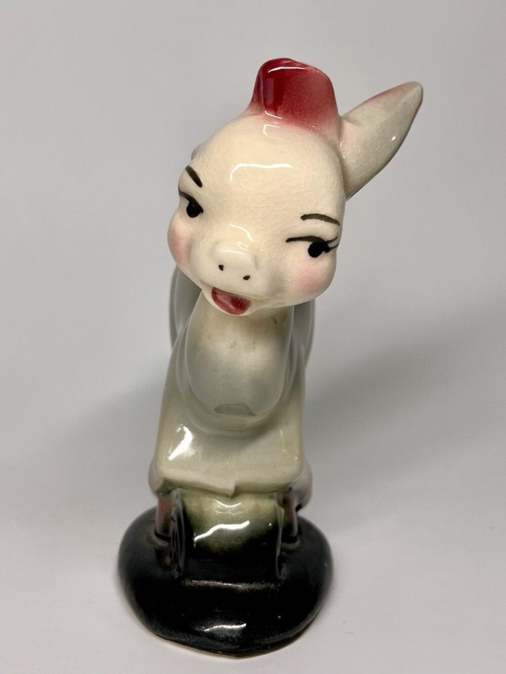 Pink Goat Deer Planter Vase 6 x 6 inches Ceramic Kitsch Vintage MCM - Picture 8 of 13